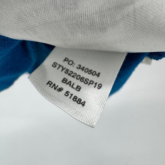 Patagonia Polo Shirt Mens XS  Blue Trout Fitz Roy Organic Cotton Short Sleeve - Picture 6 of 7